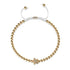 Tortue | Or 18 carats | Blanc | Tortue de mer de cristal | Bracelet Charmballa en macramé